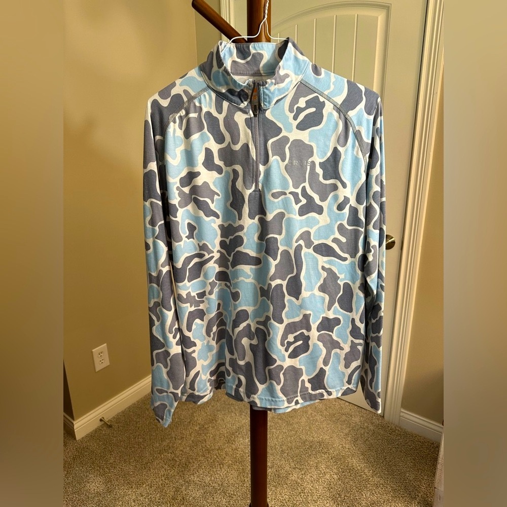 Orvis Blue and Gray Camouflage 1/4 Zip